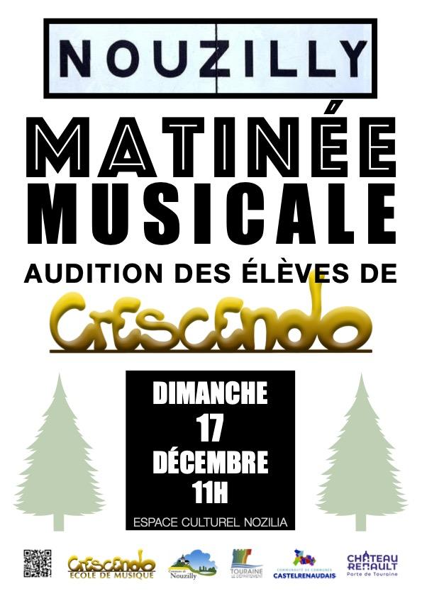 Affiche matine e musicale nouzilly 17 12 2023