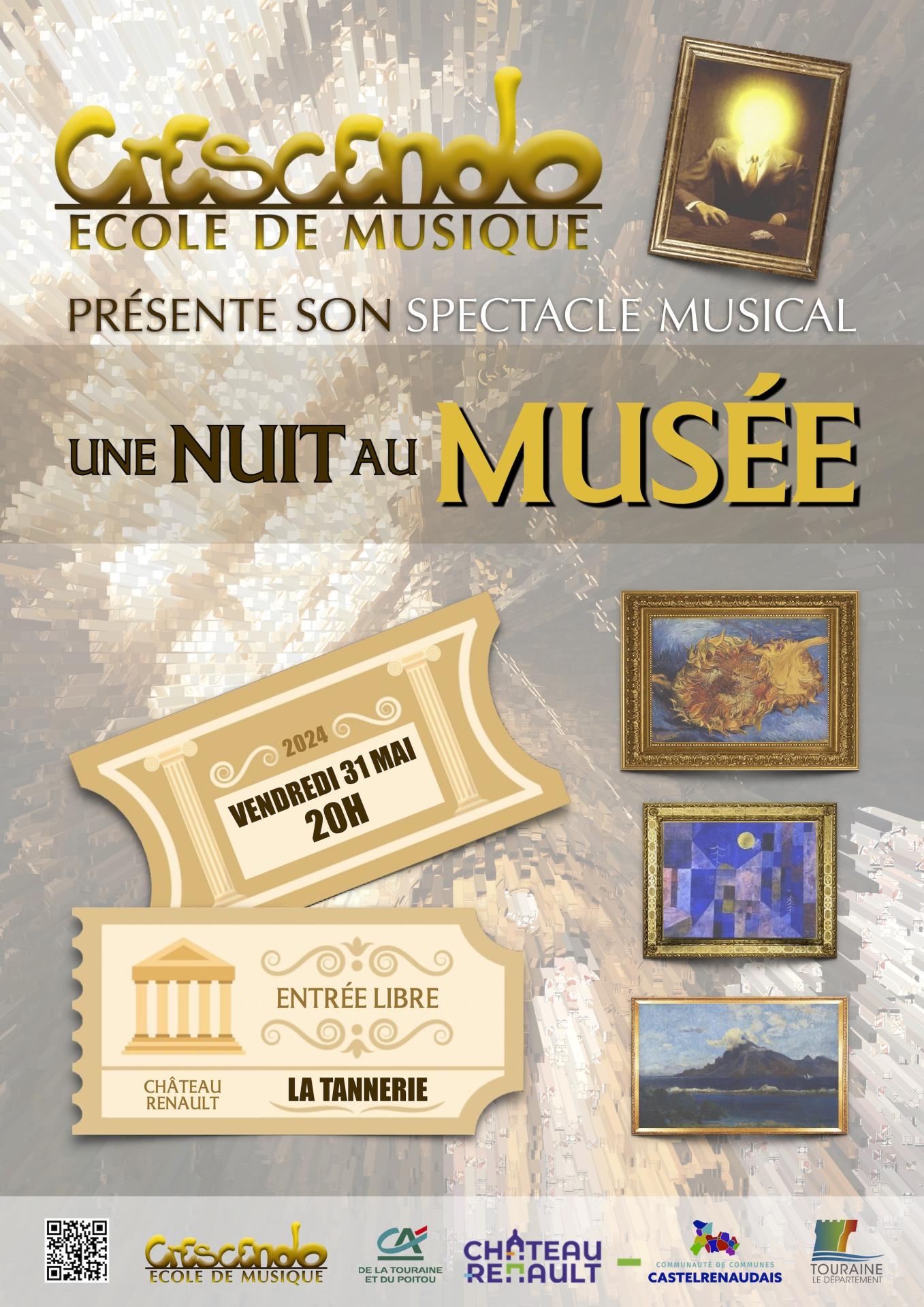 Affiche une nuit au muse e 2024 site